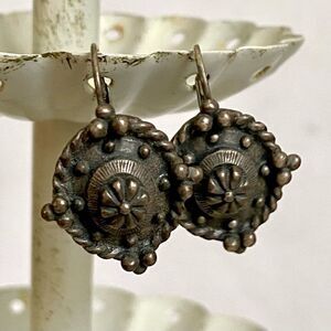 3/$15 Venue Antiqued Silver Tone Leverback Earrings